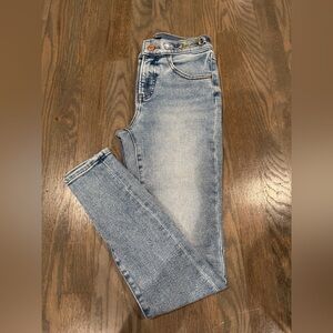 Women’s Express Skinny Jeans with Gold Belt-Like Design